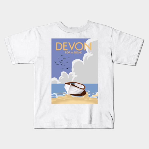 Devon for a break. Kids T-Shirt by nickemporium1